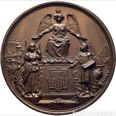 Medallas temáticas: MEDALLA BRONCE VILLANUEVA Y GELTRU. EXPOSION REGIONAL 1882.. Lote 297384013