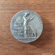 Medallas temáticas: ASOCIACION ESPAÑOLA PARA EL PROGRESO DE LAS CIENCIAS - MADRID 1913.. Lote 297807133