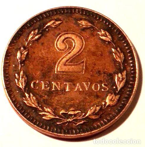 M&eacute;dailles th&eacute;matiques: variante 2 centavos 1942 girada casi 90 Ed. 194
