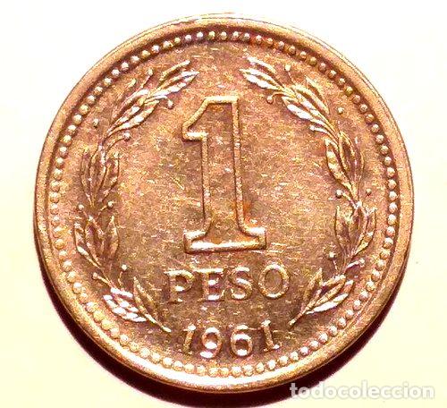 M&eacute;dailles th&eacute;matiques: variante 1 peso 1961 girada casi 45