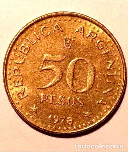 Thematische Medaillen: variante 50 pesos 1978 girada casi 90 Ed. 978