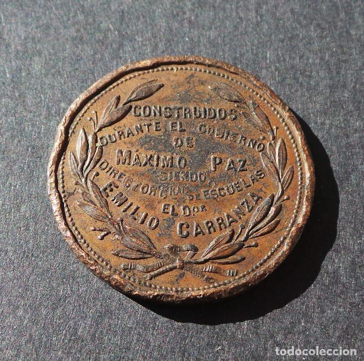 Medallas tem&aacute;ticas: MEDALLA INAUGURACION EDIFICIOS ESCOLARES LA PLATA 1890. - Foto 2