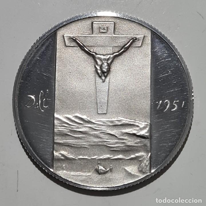 Medallas tem&aacute;ticas: Medalla de Plata Salvador Dal&iacute; 1904 1951 Cristo de la Cruz - Surrealismo Moneda Pintura
