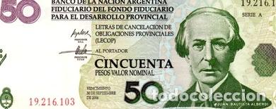 Medallas tem&aacute;ticas: bono de emergencia nacion 50 lecop pesos ano 2001 ec208m mb