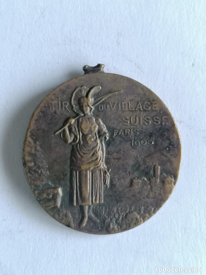 Medallas tem&aacute;ticas: MEDALLA VILLAGE SUISSE, PARIS 1900, HELVETIA, AUTOR GEORGES HANTZ