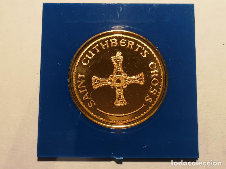 Medallas tem&aacute;ticas: MEDALLA DURHAM CATHEDRAL / SOLID PROOF MEDALLION - SAINT CUTHBERTS CROSS - Foto 2