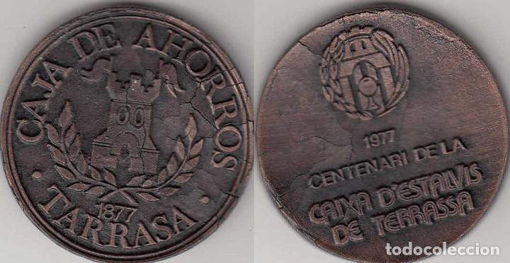 Medaglie tematiche: MEDALLA DEL CENTENARIO DE LA CAJA DE AHORROS DE TARRASA EN ESTUCHE ORIGINAL