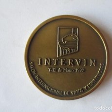 Medallas temáticas: MEDALLA FERIA INTERVIN - BARCELONA 1992 54 MM DIAMETRO.