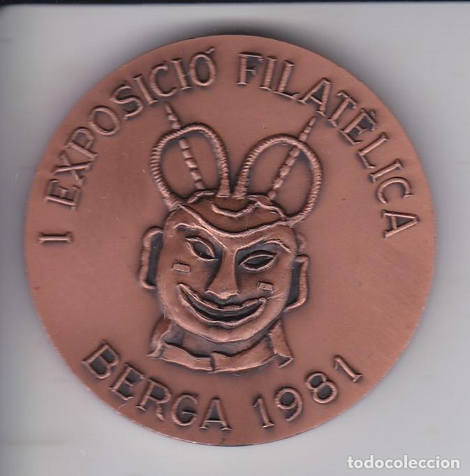 Medaglie tematiche: MEDALLA I EXPOSICION FILATELICA DE BERGA A&Ntilde;O 1981 - MASCARA