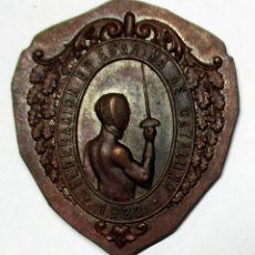 Medallas temáticas: MEDALLA DE LA FEDERACION DE ESGRIMA DE CATALUÑA, 1922. LOTE 0185. Lote 317762688