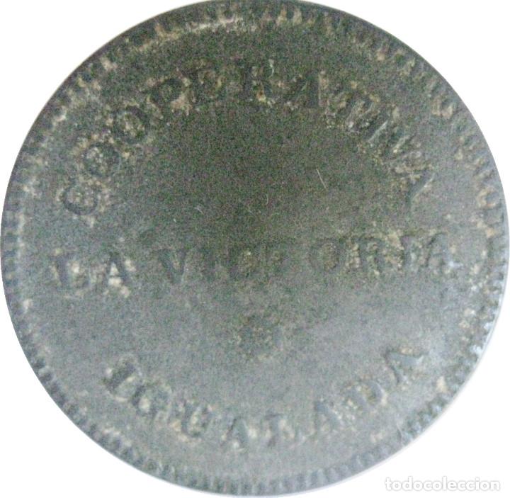 Medallas tem&aacute;ticas: Ficha de ''Cooperativa La Victoria - Igualada'': 5 Ptas./ Ver Fotos.