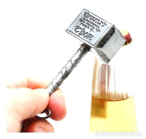 Medallas tem&aacute;ticas: llavero metalico destapador martillo thor mjolnir marvel
