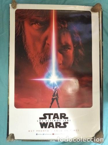 Medallas tem&aacute;ticas: afiche star wars los ultimos jedi original cine