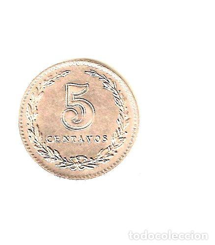 Medallas tem&aacute;ticas: monedas argentinas 5 centavos de 1935 normal sc