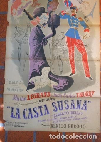 Medallas tem&aacute;ticas: afiche de cine mirtha legrand la casta susana 1944