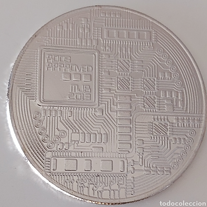 Medallas tem&aacute;ticas: PRECIOSA MONEDA BITCOIN DE PLATA. REF S4 M CG - Foto 2