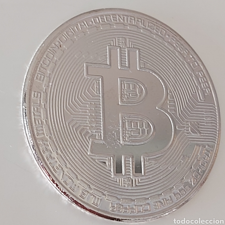Medallas tem&aacute;ticas: PRECIOSA MONEDA BITCOIN DE PLATA. REF S4 M CG - Foto 3