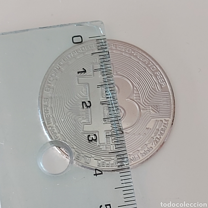 Medallas tem&aacute;ticas: PRECIOSA MONEDA BITCOIN DE PLATA. REF S4 M CG - Foto 4