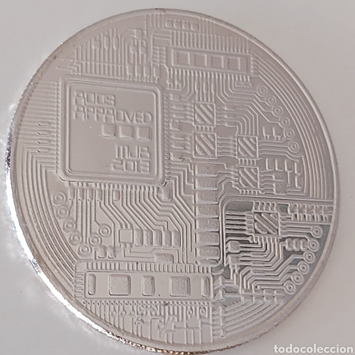 Medallas tem&aacute;ticas: PRECIOSA MONEDA BITCOIN DE PLATA. REF S4 M CG - Foto 5