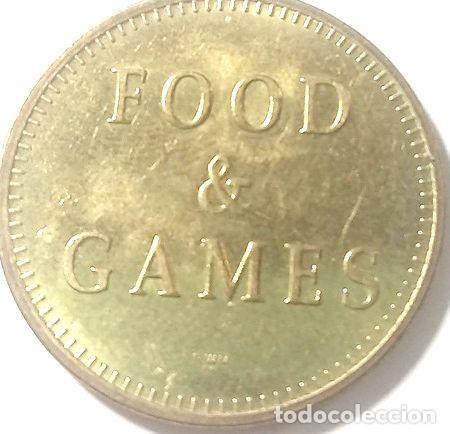 Medallas tem&aacute;ticas: ficha game token food game - Foto 1
