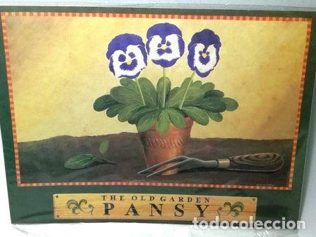 Medaglie tematiche: 2 laminas penmarcar motivo jardineria begonias pensamientos