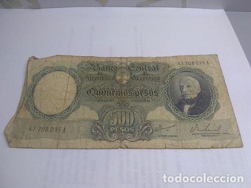 Medaglie tematiche: billete 500 pesos moneda nacional san martin 1967