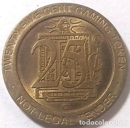 Medaglie tematiche: ficha game token 25 cents