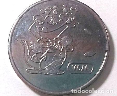 Medaglie tematiche: ficha game token lagarto acero inox