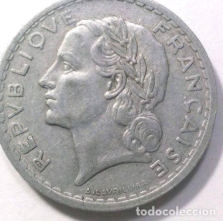Medallas tem&aacute;ticas: moneda francia 5 francos 1945 - Foto 1