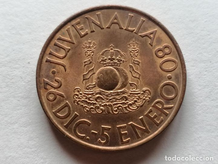 Medallas tem&aacute;ticas: MEDALLA JUVENALIA 1980, FABRICA NACIONAL DE MONEDA Y TIMBRE, DIAMETRO 3 CM
