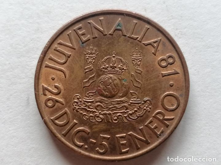Medallas tem&aacute;ticas: MEDALLA JUVENALIA 1981, FABRICA NACIONAL DE MONEDA Y TIMBRE, DIAMETRO 3 CM