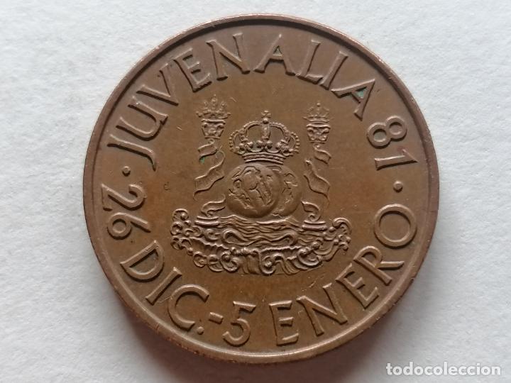 Medallas tem&aacute;ticas: MEDALLA JUVENALIA 1981, FABRICA NACIONAL DE MONEDA Y TIMBRE, DIAMETRO 3 CM