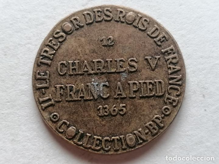 Medallas tem&aacute;ticas: MEDALLA CHARLES V FRANC A PIED 1365, DIAMETRO 3 CM