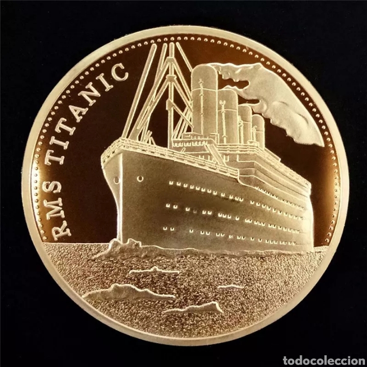 Medallas tem&aacute;ticas: FANT&Aacute;STICA MONEDA DE ORO HOMENAJE AL TITANIC. REF S3 M - Foto 2