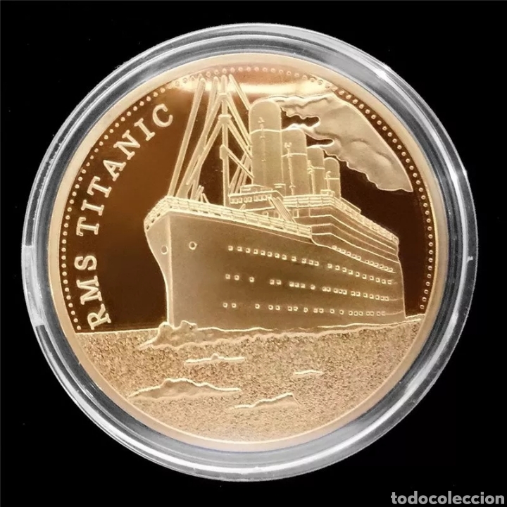 Medallas tem&aacute;ticas: FANT&Aacute;STICA MONEDA DE ORO HOMENAJE AL TITANIC. REF S3 M - Foto 3