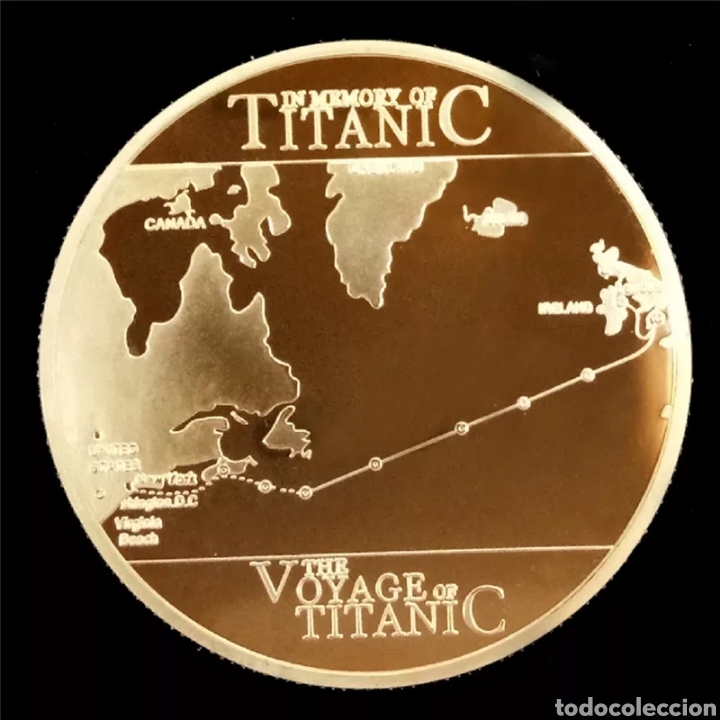 Medallas tem&aacute;ticas: FANT&Aacute;STICA MONEDA DE ORO HOMENAJE AL TITANIC. REF S3 M - Foto 1