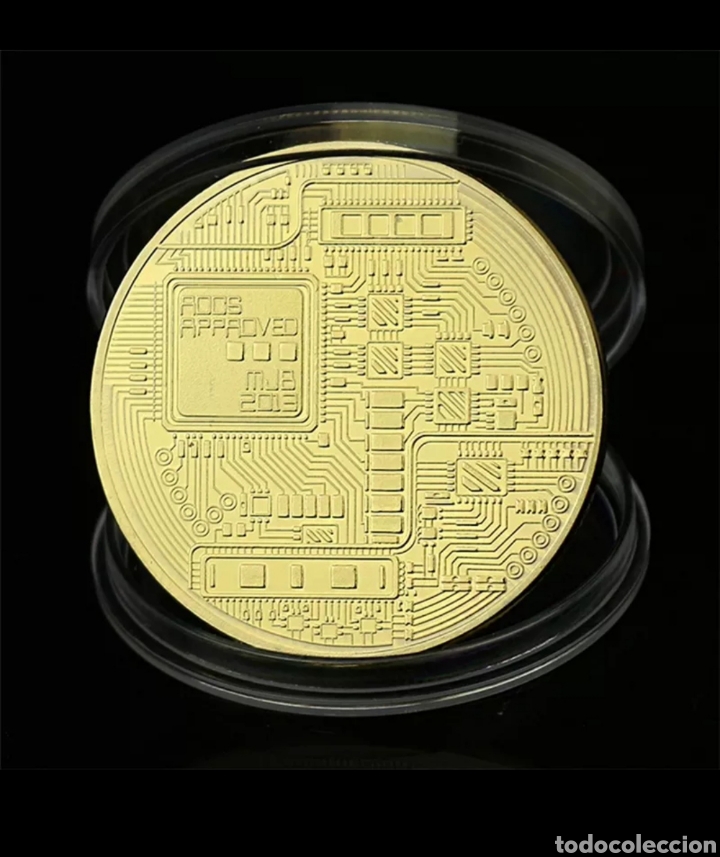 Medallas tem&aacute;ticas: MEDALLA, MONEDA, BA&Ntilde;ADA EN ORO 24 KT . BITCOIN. CRIPTOMONEDA - Foto 2