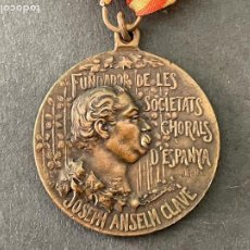 Medallas temáticas: ANTIGUA MEDALLA DE JOSEP ANSELM CLAVE (FUNDADOR DE LES SOCIETATS CORALS EN ESPANYA)