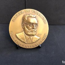 Medallas temáticas: MEDALLA CONMEMORATIVA DE MIGUEL DE UNAMUNO 50 ANIVERSARIO DE SU MUERTE 1936 1986