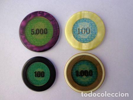 Thematische Medaillen: lote de 4 fichas de casino de la provincia de misiones
