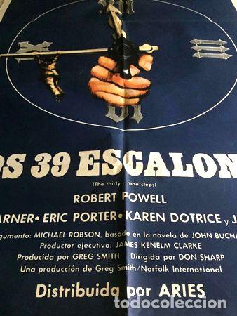 Thematische Medaillen: poster los 39 escalones robert powell original 1978