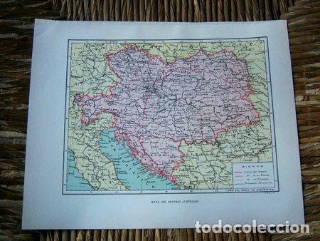 Medallas tem&aacute;ticas: mapa del imperio austriaco impreso en 1948 - Foto 1