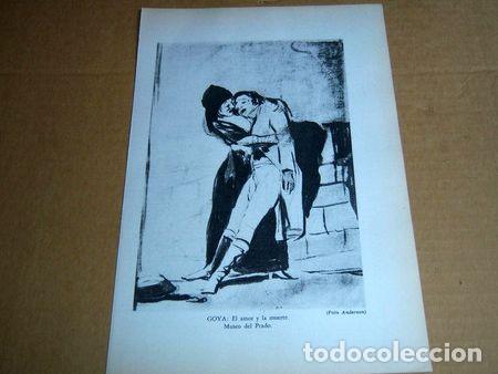 Thematische Medaillen: lamina goya el amor y la muerte 1960