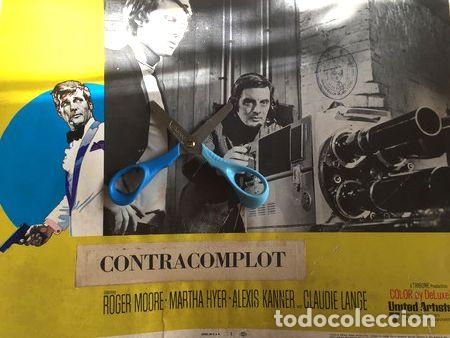 Medallas tem&aacute;ticas: postcard uk n 3 contracomplot con roger moore ano 1970