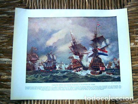 Thematische Medaillen: combates entre las flotas francesa y holandesa en texel