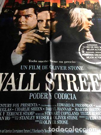 Medalhas tem&aacute;ticas: poster wall street con michael douglas original