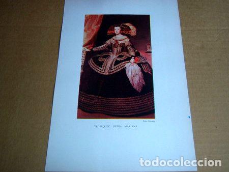 Medallas tem&aacute;ticas: lamina velazquez reina mariana 1960