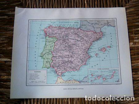 Medallas tem&aacute;ticas: mapa de espana impreso en 1948 - Foto 1