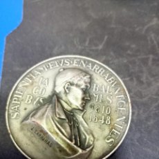 Medallas temáticas: IACOBVS BALMES 1810 1848 J. CARRERAS SAPIENTIAMEIVS ENARRABVNT CENTES JACOBO BALMES. Lote 337790613