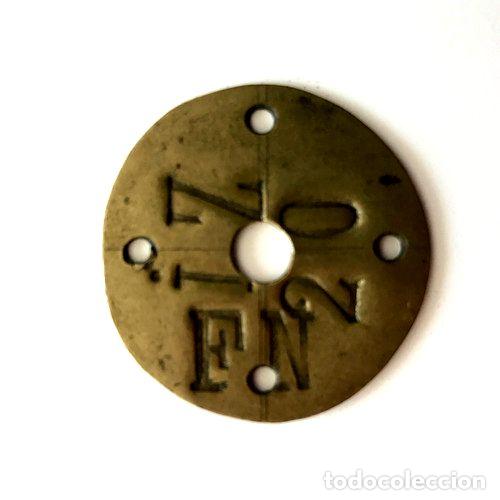 Thematische Medaillen: ficha estancia lata de esquila bronce 20 vellones ver video